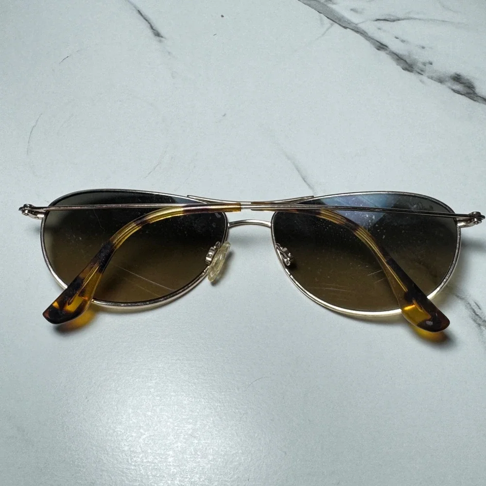 Maui Jim Baby Beach MJ-245 Gold Titanium Aviator Sunglasses Frames Only